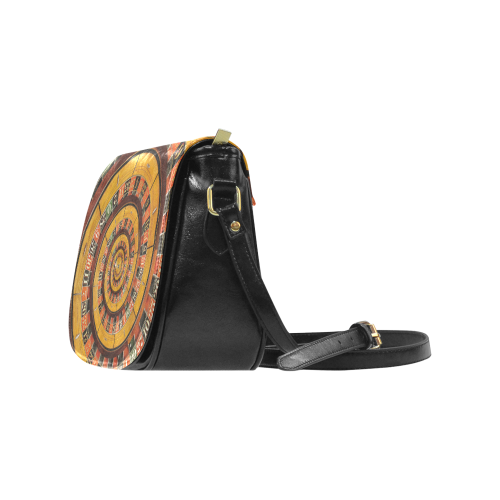 Casino Roullette Wheel Spiral Droste Classic Saddle Bag/Small (Model 1648)