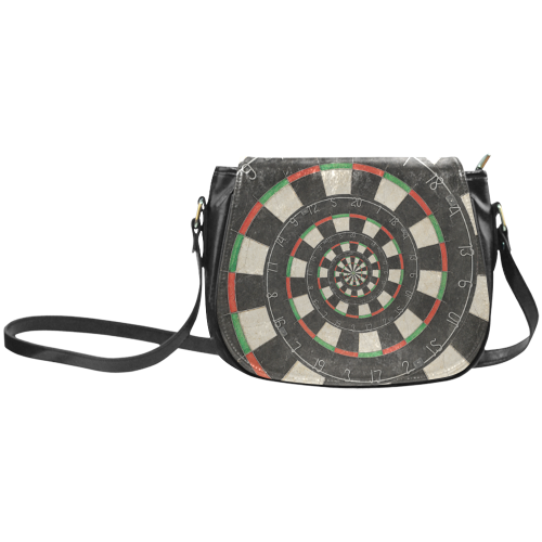 Dart Board Spiral Droste Classic Saddle Bag/Small (Model 1648)