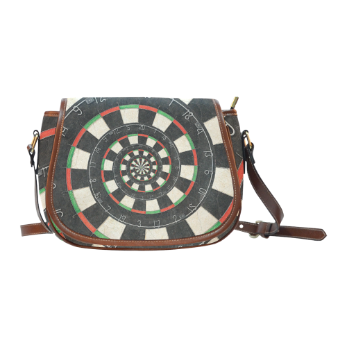 Dart Board Spiral Droste Saddle Bag/Small (Model 1649) Full Customization