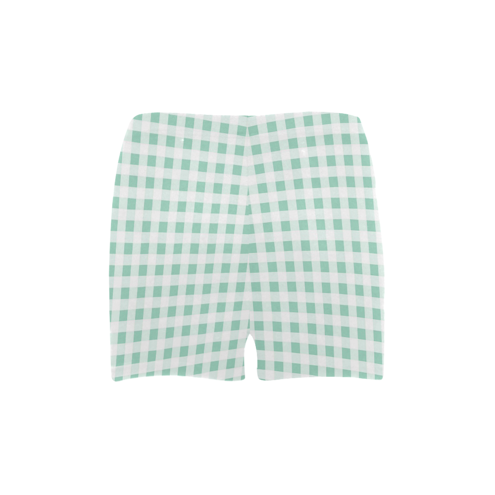Mint Green Gingham Briseis Skinny Shorts (Model L04)