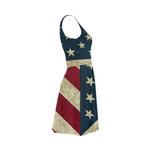Vintage American Flag Atalanta Sundress (Model D04) | ID: D250140