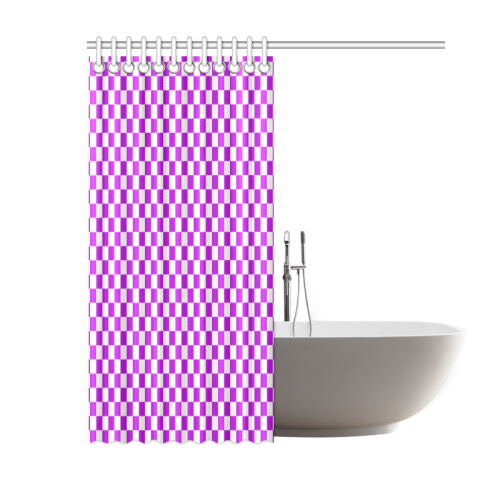 Bright Purple Gingham Shower Curtain 60"x72"