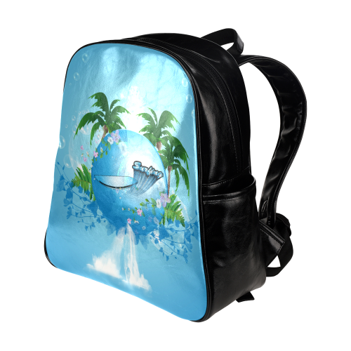Summer sport, surfing Multi-Pockets Backpack (Model 1636)