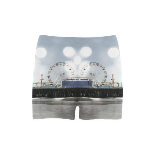 Sparkling Grey Santa Monica Pier Briseis Skinny Shorts (Model L04)