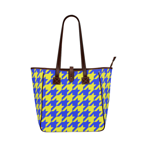 houndstooth 2 blue Classic Tote Bag (Model 1644)