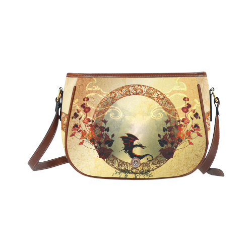 Cute little dragon Saddle Bag/Small (Model 1649) Full Customization