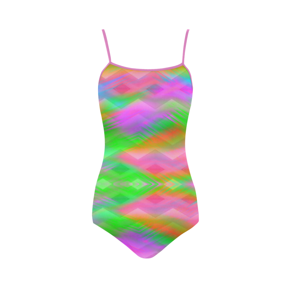 rainbow geometry 3 Strap Swimsuit ( Model S05)