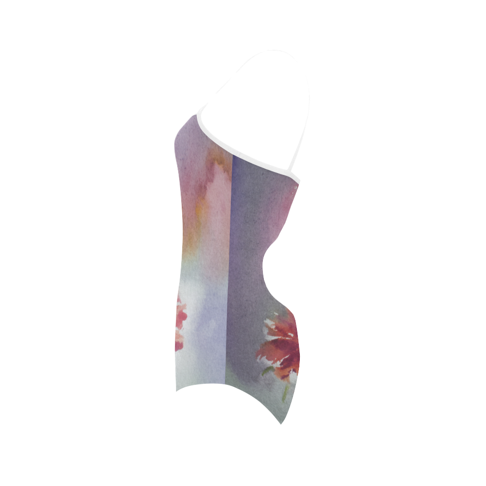 Red Flower Strap Swimsuit ( Model S05)