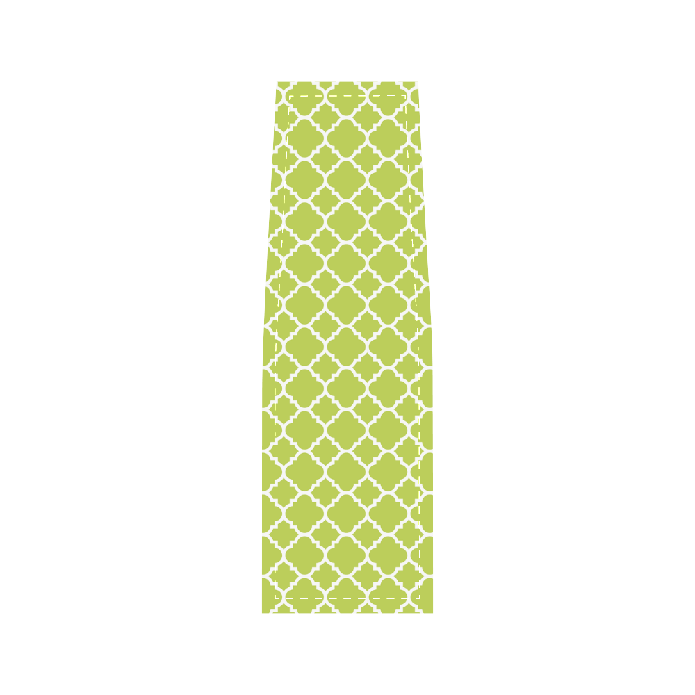 spring green white quatrefoil classic pattern Saddle Bag/Small (Model 1649) Full Customization