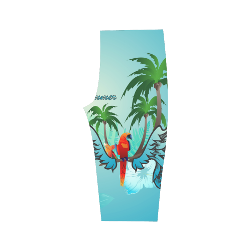 Tropical design Hestia Cropped Leggings (Model L03)