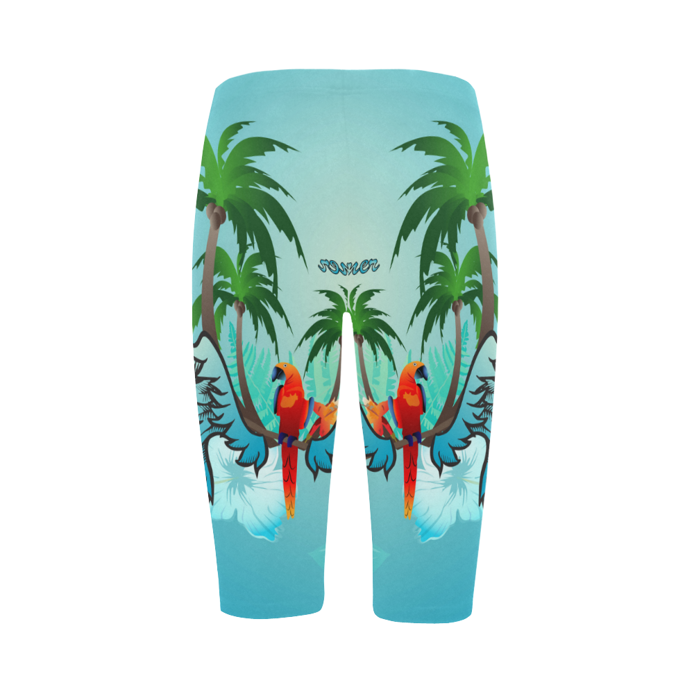 Tropical design Hestia Cropped Leggings (Model L03)