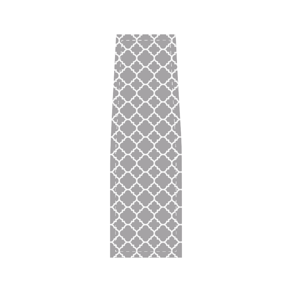 grey white quatrefoil classic pattern Saddle Bag/Small (Model 1649) Full Customization