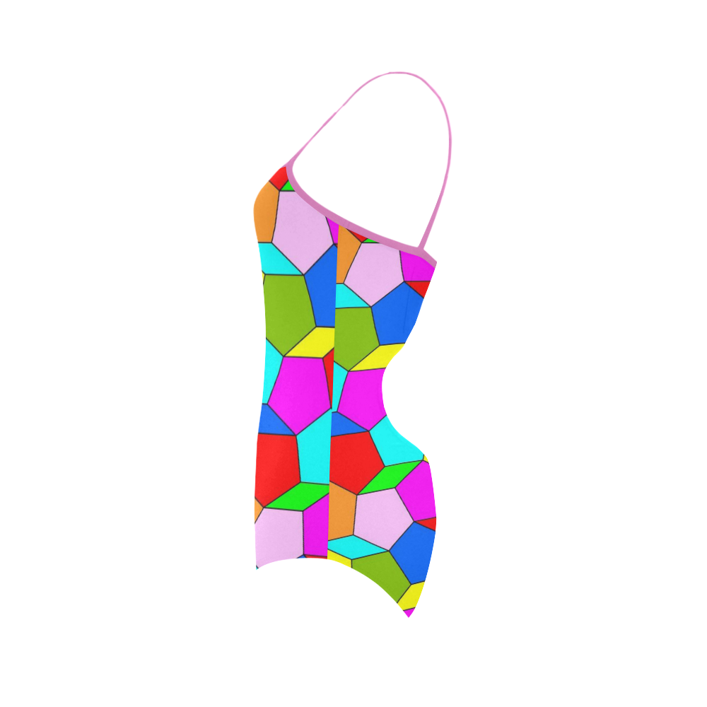 friendly summer pattern 02 Strap Swimsuit ( Model S05)