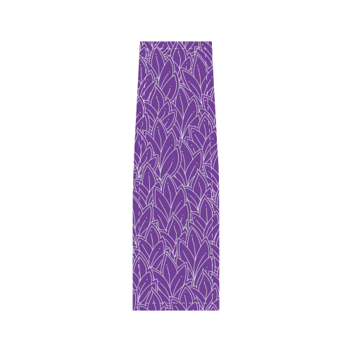 doodle leaf pattern royal purple white Saddle Bag/Large (Model 1649)