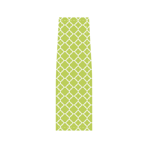 spring green white quatrefoil classic pattern Saddle Bag/Small (Model 1649) Full Customization