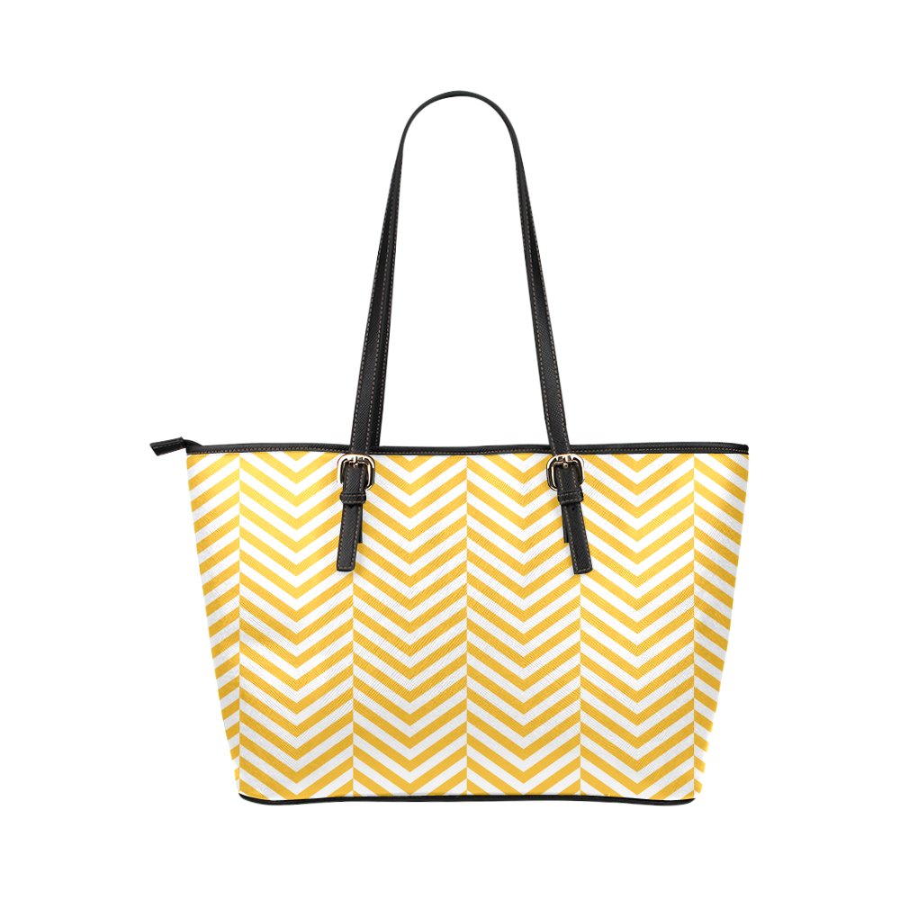 Heron Japanese Print Pattern Leather Tote Bag main image 1