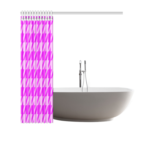 houndstooth 2 pink Shower Curtain 69"x70"
