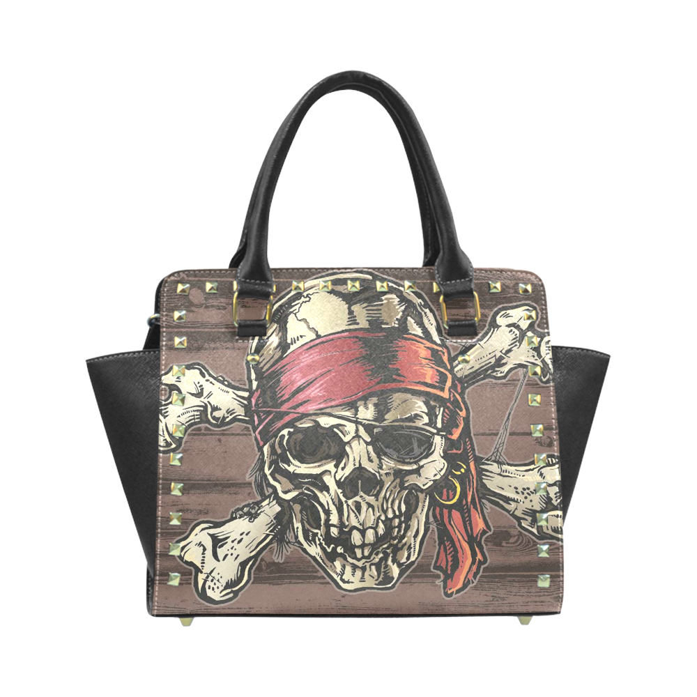 Skull Rivet Shoulder Handbag (Model 1645)