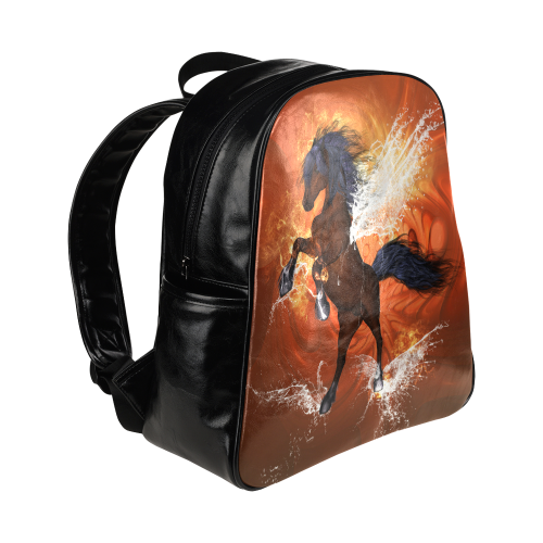 Wonderful horse with water wings Multi-Pockets Backpack (Model 1636)