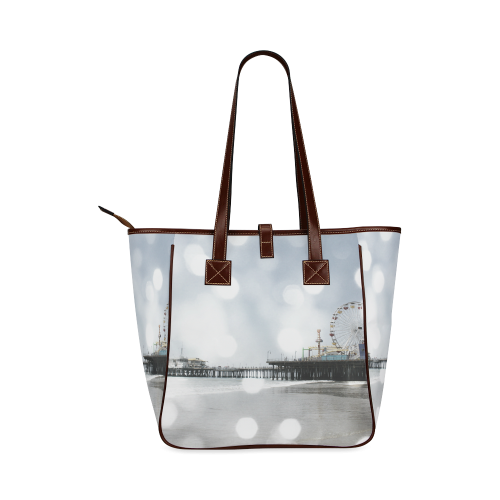 Sparkling Grey Santa Monica Pier Classic Tote Bag (Model 1644)