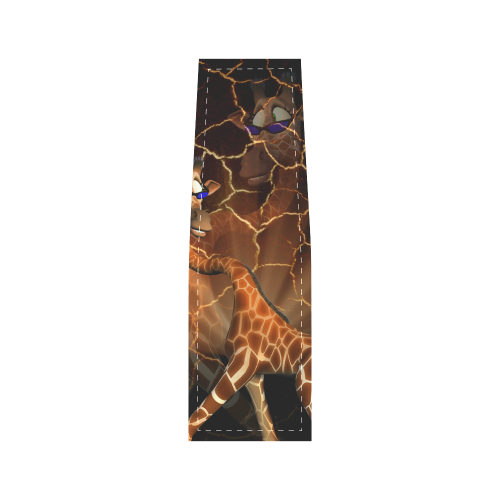 Funny giraffe with sunglasses Saddle Bag/Small (Model 1649) Full Customization