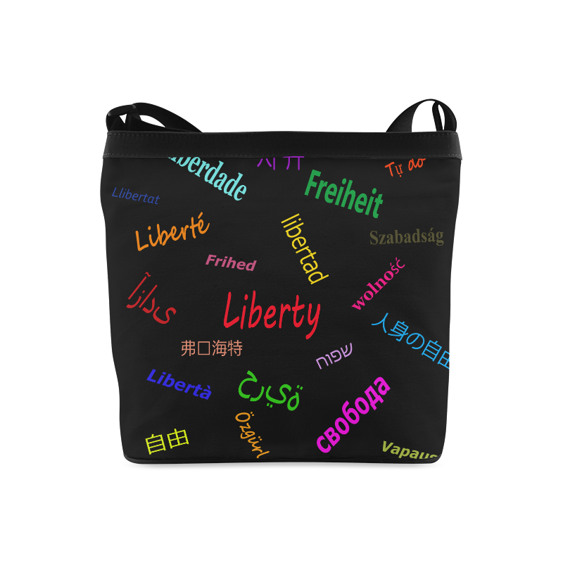 Freedom in several languages Crossbody Bags (Model 1613)