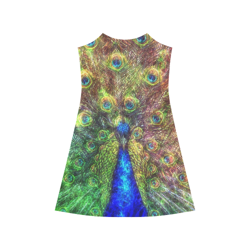 peacock Alcestis Slip Dress (Model D05)