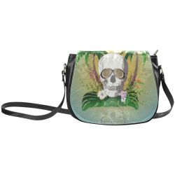 Funny skull with sunglasses Classic Saddle Bag/Small (Model 1648)