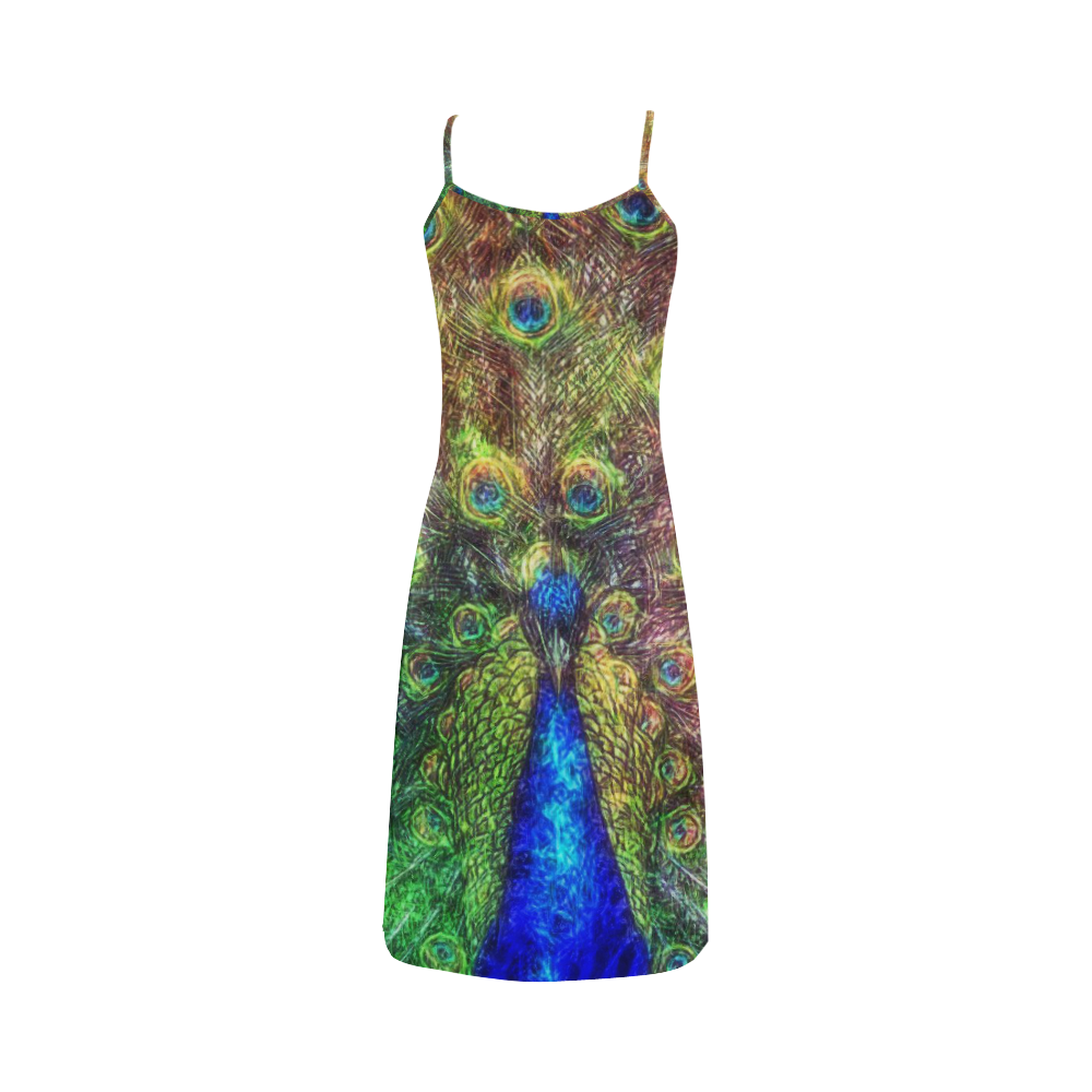 peacock Alcestis Slip Dress (Model D05)