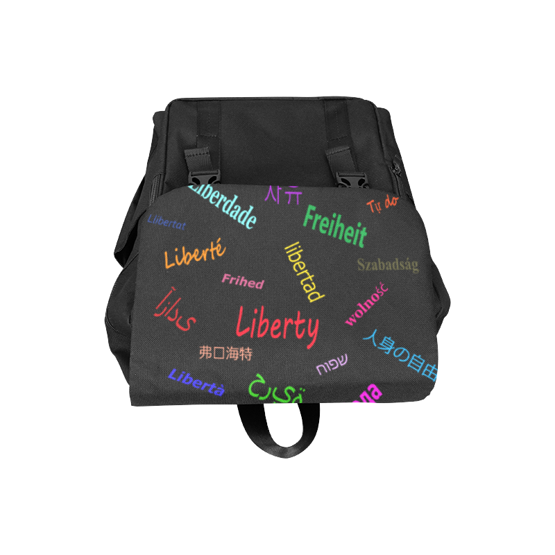 Freedom in several languages Casual Shoulders Backpack (Model 1623)