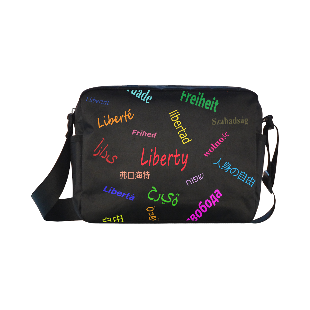 Freedom in several languages Classic Cross-body Nylon Bags (Model 1632)