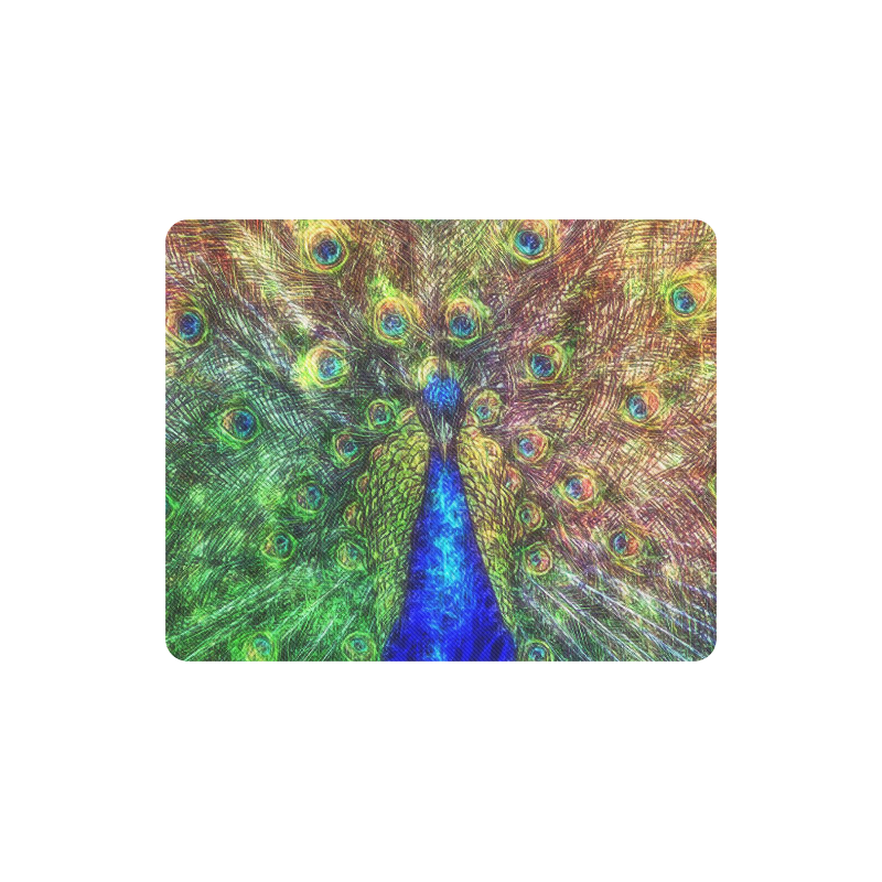 peacock Rectangle Mousepad