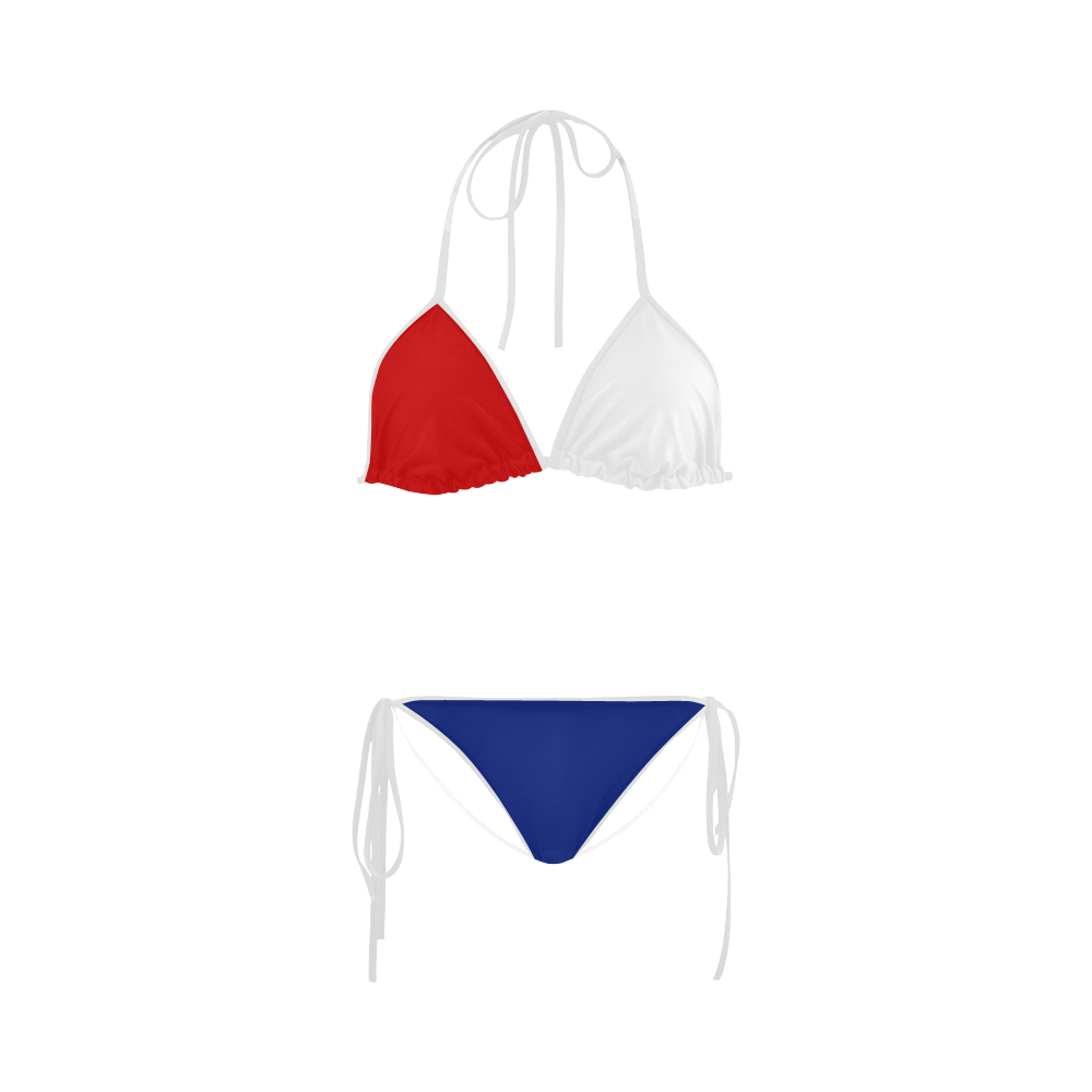 red white blue 2 Custom Bikini Swimsuit