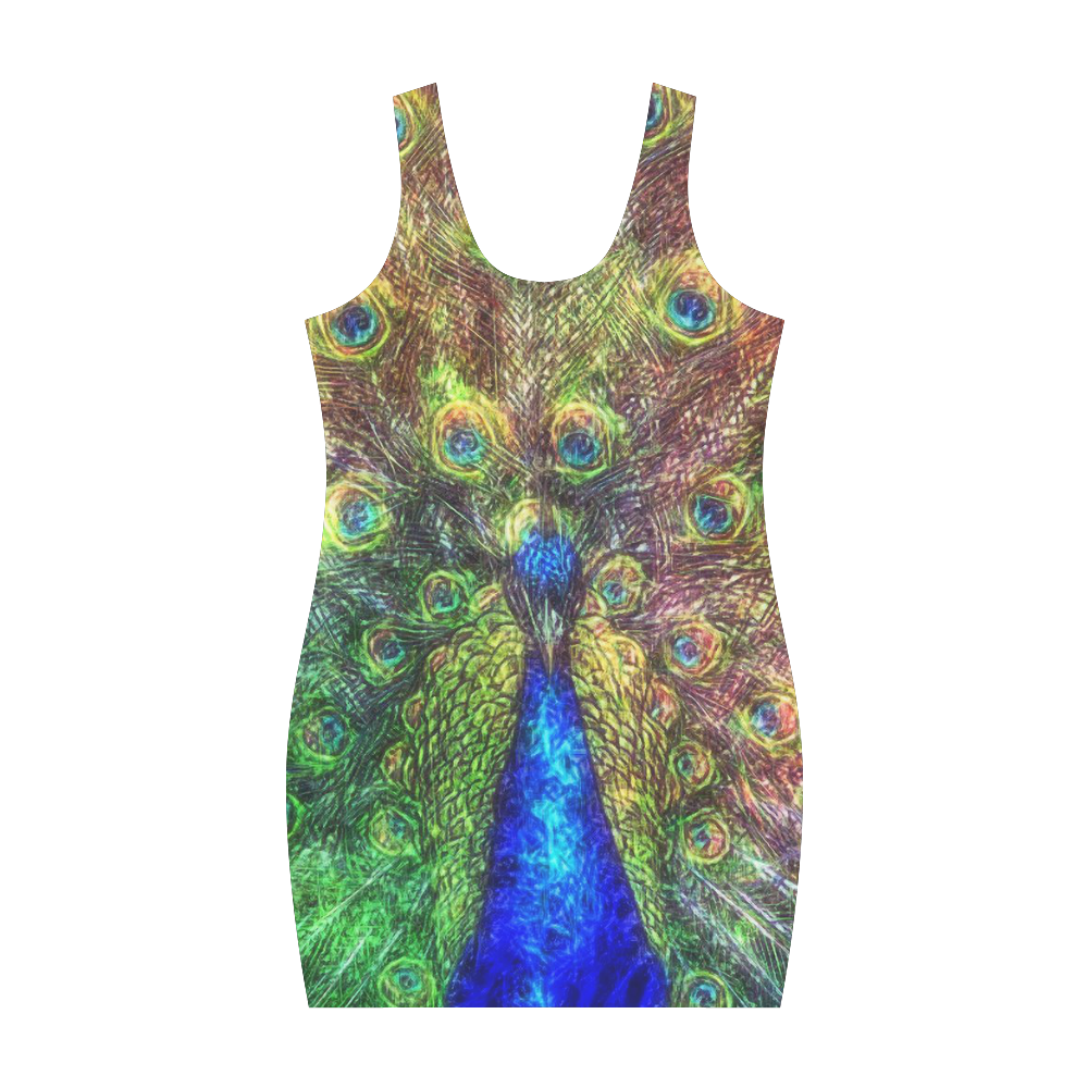 peacock Medea Vest Dress (Model D06)