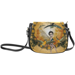 Cute fairy with songbirds Classic Saddle Bag/Large (Model 1648)