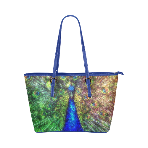 peacock Leather Tote Bag/Large (Model 1651)