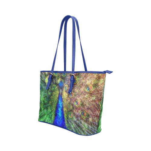 peacock Leather Tote Bag/Small (Model 1651)
