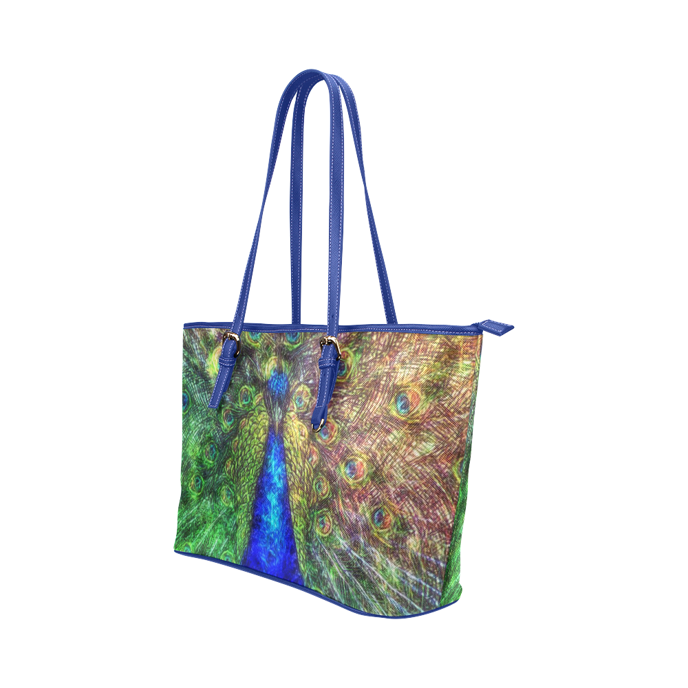 peacock Leather Tote Bag/Large (Model 1651)