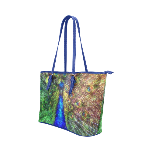 peacock Leather Tote Bag/Large (Model 1651)