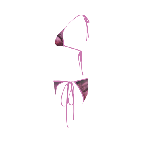 Dolphin in pink waters Custom Bikini Swimsuit