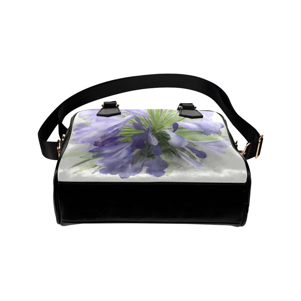 Purple flower Shoulder Handbag (Model 1634)