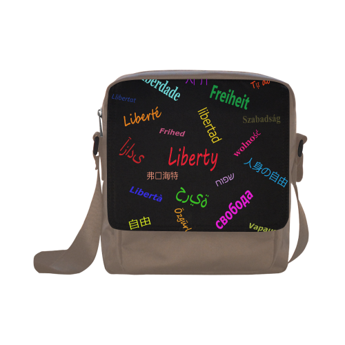 Freedom in several languages Crossbody Nylon Bags (Model 1633)
