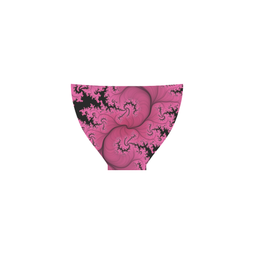 pink and black dragon fractal Custom Bikini Swimsuit