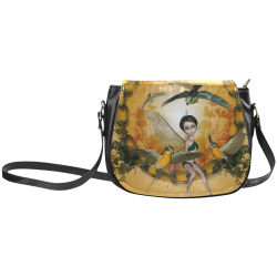 Cute fairy with songbirds Classic Saddle Bag/Small (Model 1648)