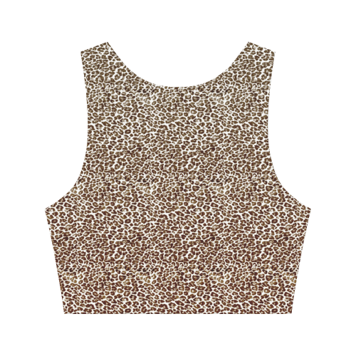 Snow Leopard Women's Crop Top (Model T42)