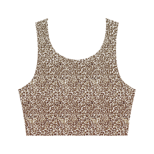 Snow Leopard Women's Crop Top (Model T42)