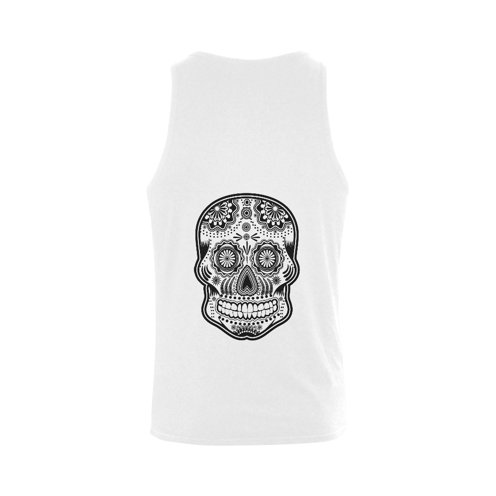 sugar skull Men's Shoulder-Free Tank Top (Model T33)