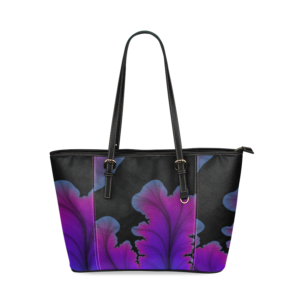 Like a Flower Leather Tote Bag/Small (Model 1640)