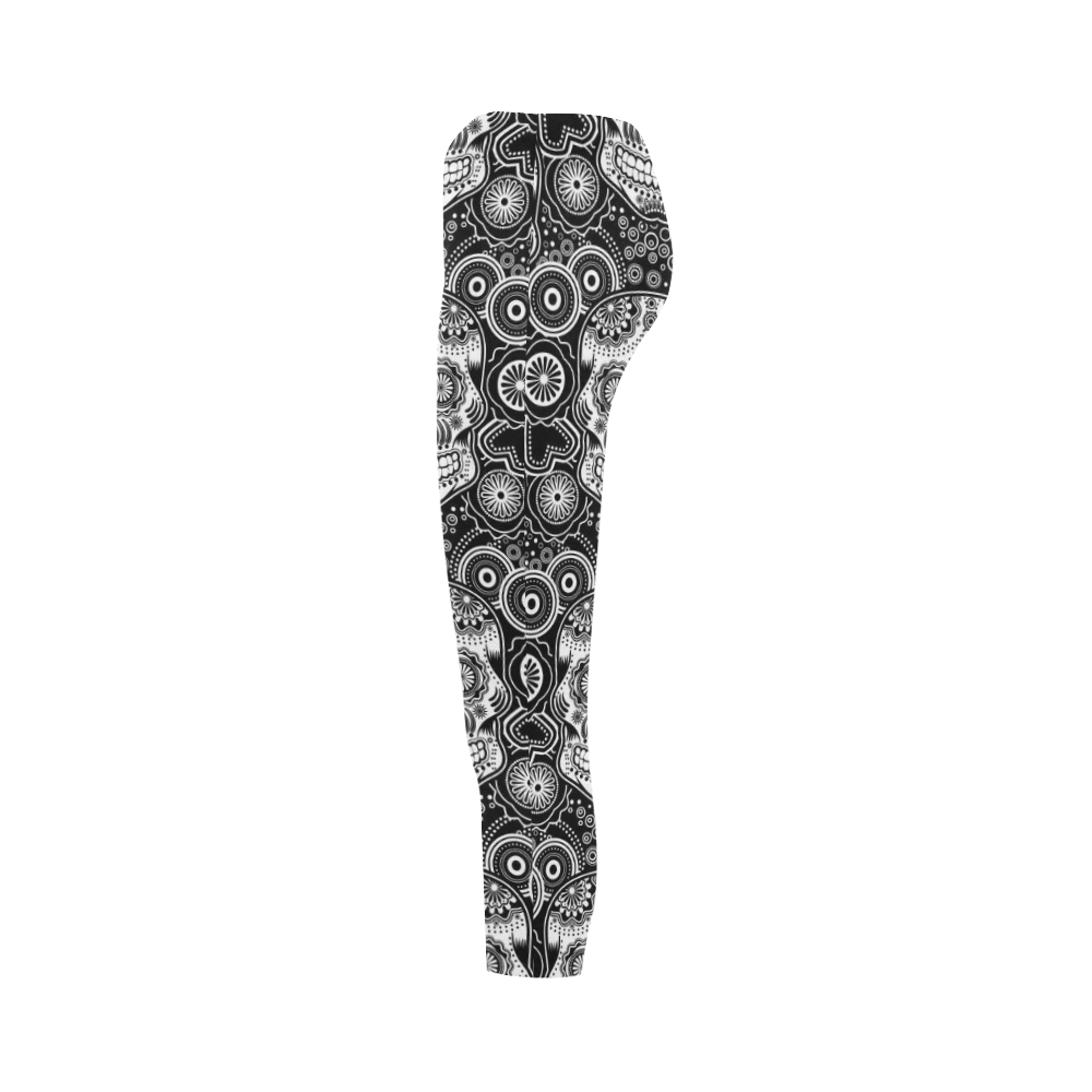 sugar skull Capri Legging (Model L02)