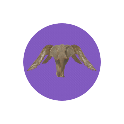The Flying Elephant Round Mousepad